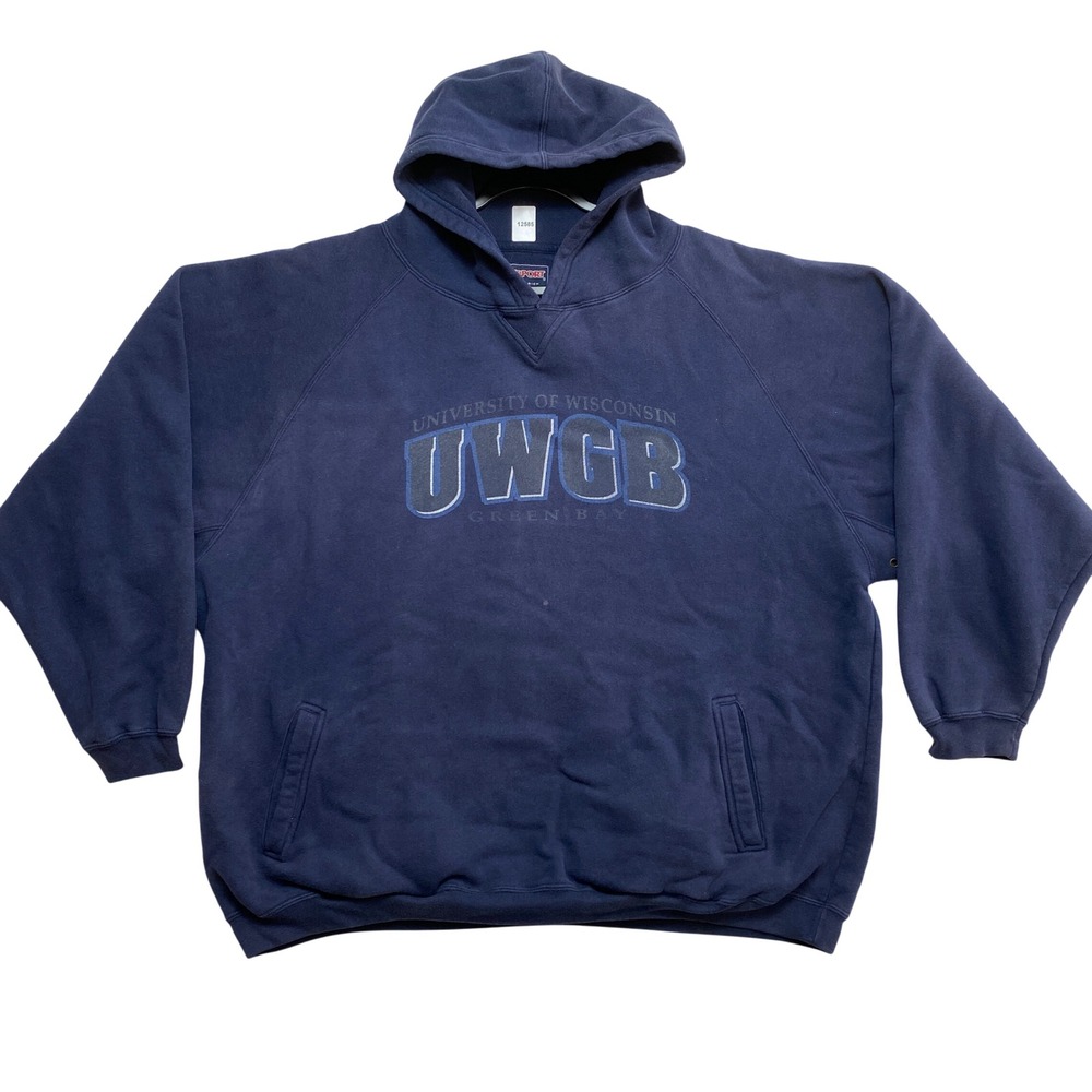 JanSport Hoodie Mens 3XL Navy UWGB University of Wisconsin Green Bay Pullover